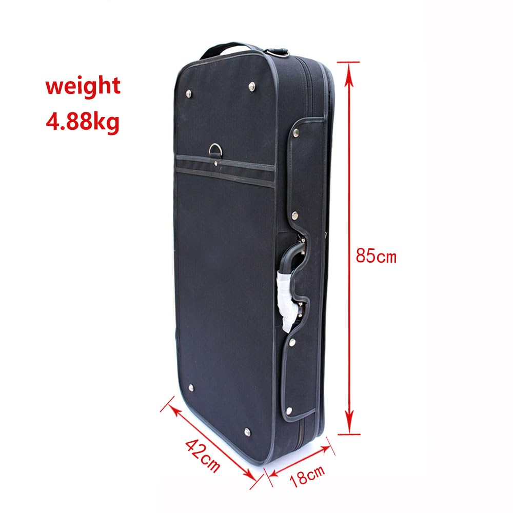 Adjustable Double Violin & Viola Case - Hard Shell Backpack with 4 Bow Holders & 2 Back Straps - Fits 2 Violins or 1 Violin & 1 Viola - Perfect for Music Students, Travel & Orchestra Performances