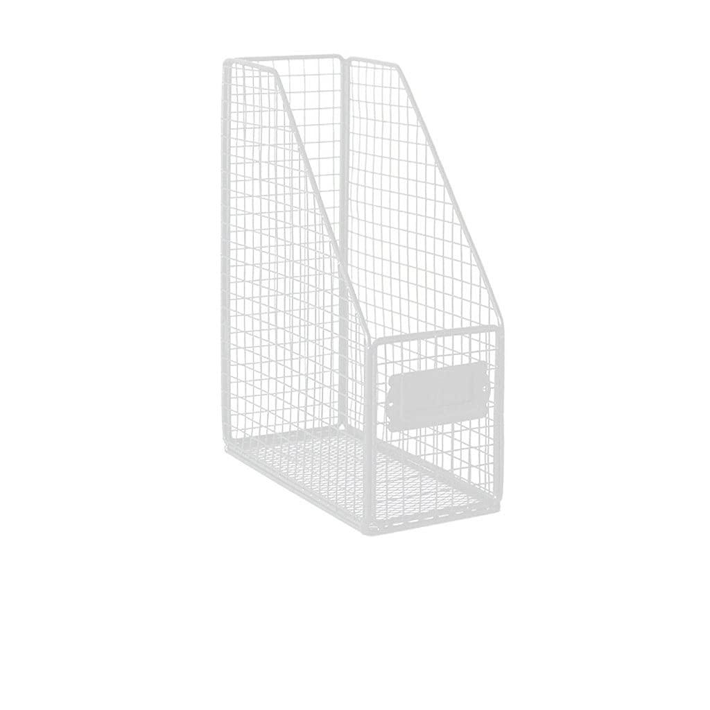 Premium Metal Bookends & Magazine Holder - Open Design Office Desk Organizer for Books, Newspapers, Files - Workspace Storage Solution (White, Small) - Perfect for Home Office, Study Room & Library Organization