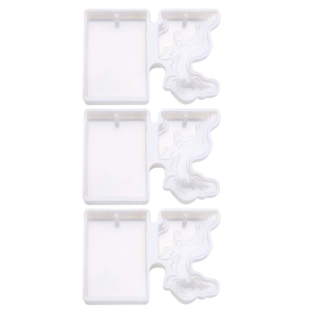 EXCEART 3-Piece Island Pendant Silicone Mold Set for Resin Jewelry Making - DIY Ocean Wave, Beach Theme Charms & Pendants - Perfect for Necklaces, Keychains & Craft Projects