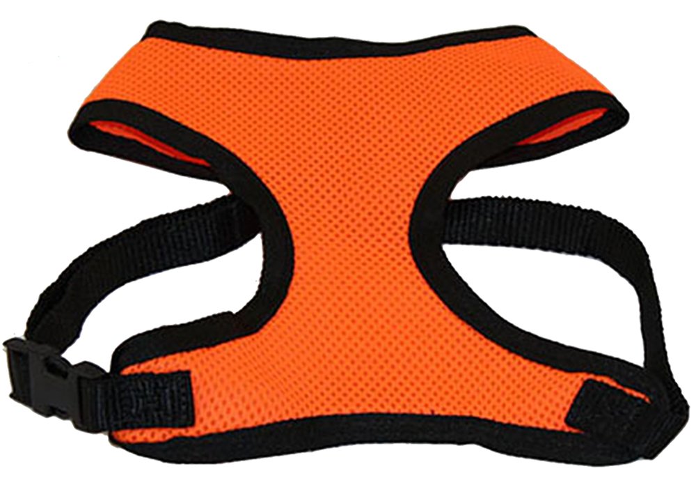 Breathable Mesh Dog Harness - Adjustable Pet Vest with Reflective Strips | Small Size in Orange | 6-Month Warranty | Perfect for Walking, Running & Outdoor Adventures