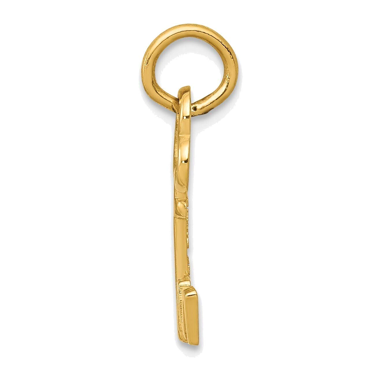 14K Yellow Gold Letter M Key Charm Necklace - Personalized Initial Jewelry for Women, Gifts for Her - Perfect for Birthdays, Anniversaries & Everyday Wear