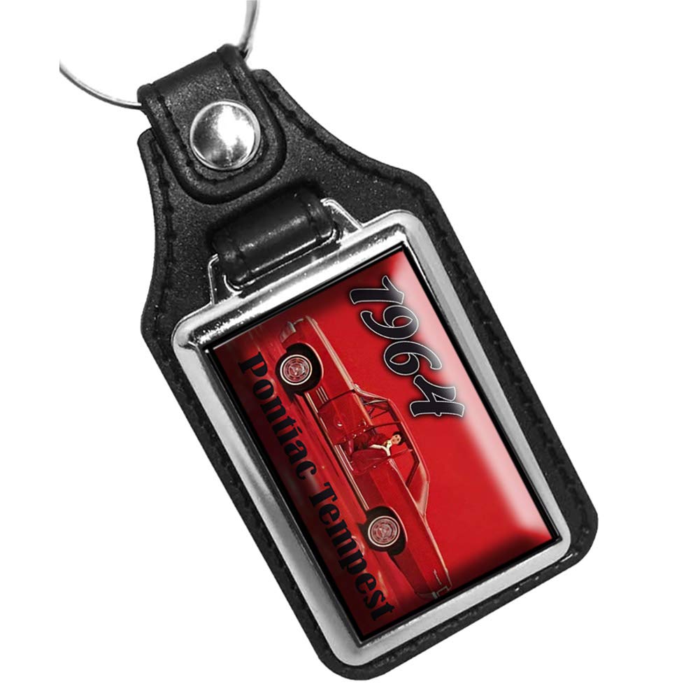 Vintage 1964 Pontiac Tempest Magazine Ad Design Keychain - Heavy Duty Car Key Ring for Men & Women - Perfect for Car Enthusiasts & Classic Pontiac Collectors