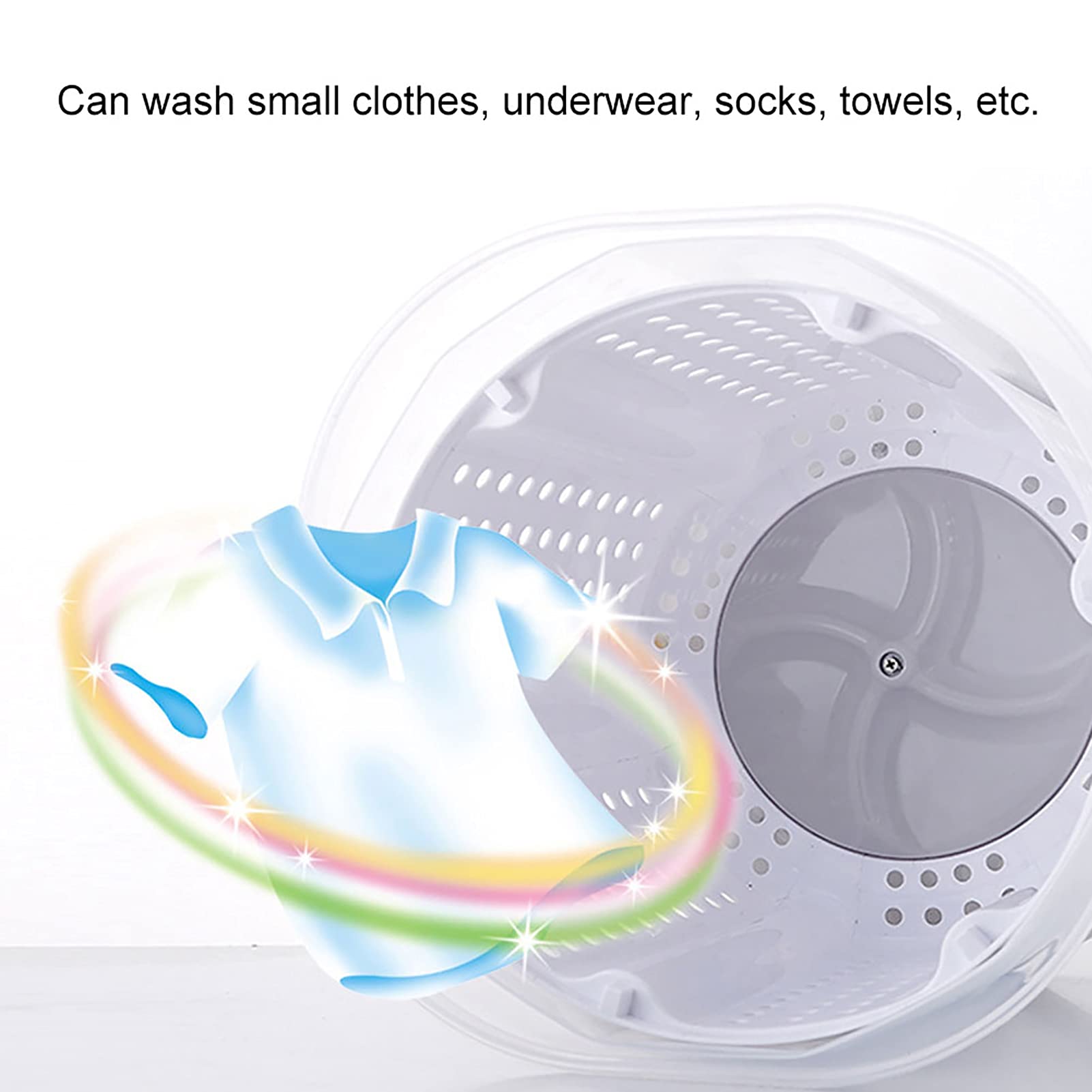 Portable Mini Washing Machine with Spin Dryer - Compact Laundry Washer for Underwear, Socks, Baby Clothes & Towels | Perfect for Apartments, Dorms, RVs & Travel