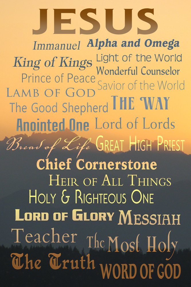 Lantern Press Names of God Inspirational Wall Art - 12x18 Wrapped Canvas Print for Home, Office & Church Decor - Religious Scripture Artwork for Faith-Based Interiors