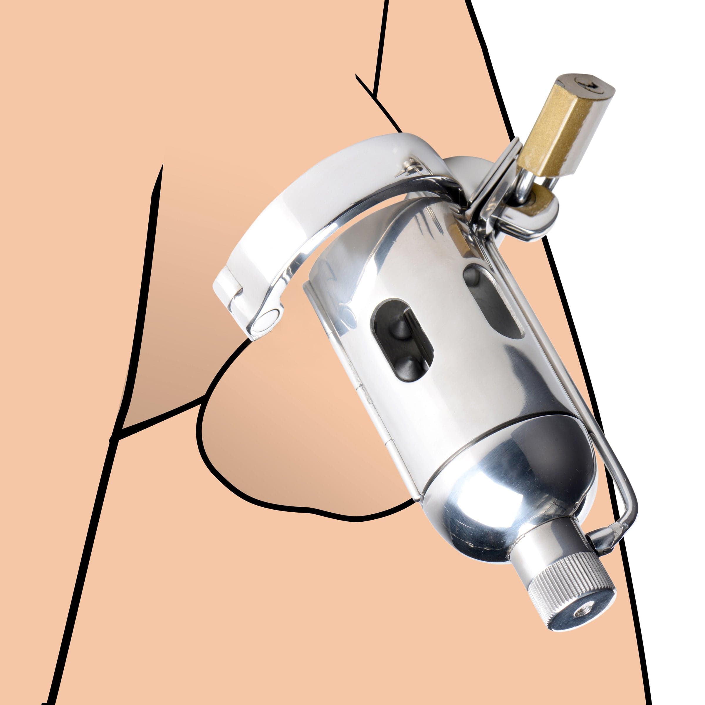 Spiked Chamber Chastity Cage - BDSM Restraint Device for Men, Stainless Steel Cock Cage with Lock, Adult Toy for Dominance Play & Tease Control - Perfect for Roleplay, Bondage, and Power Exchange Scenes