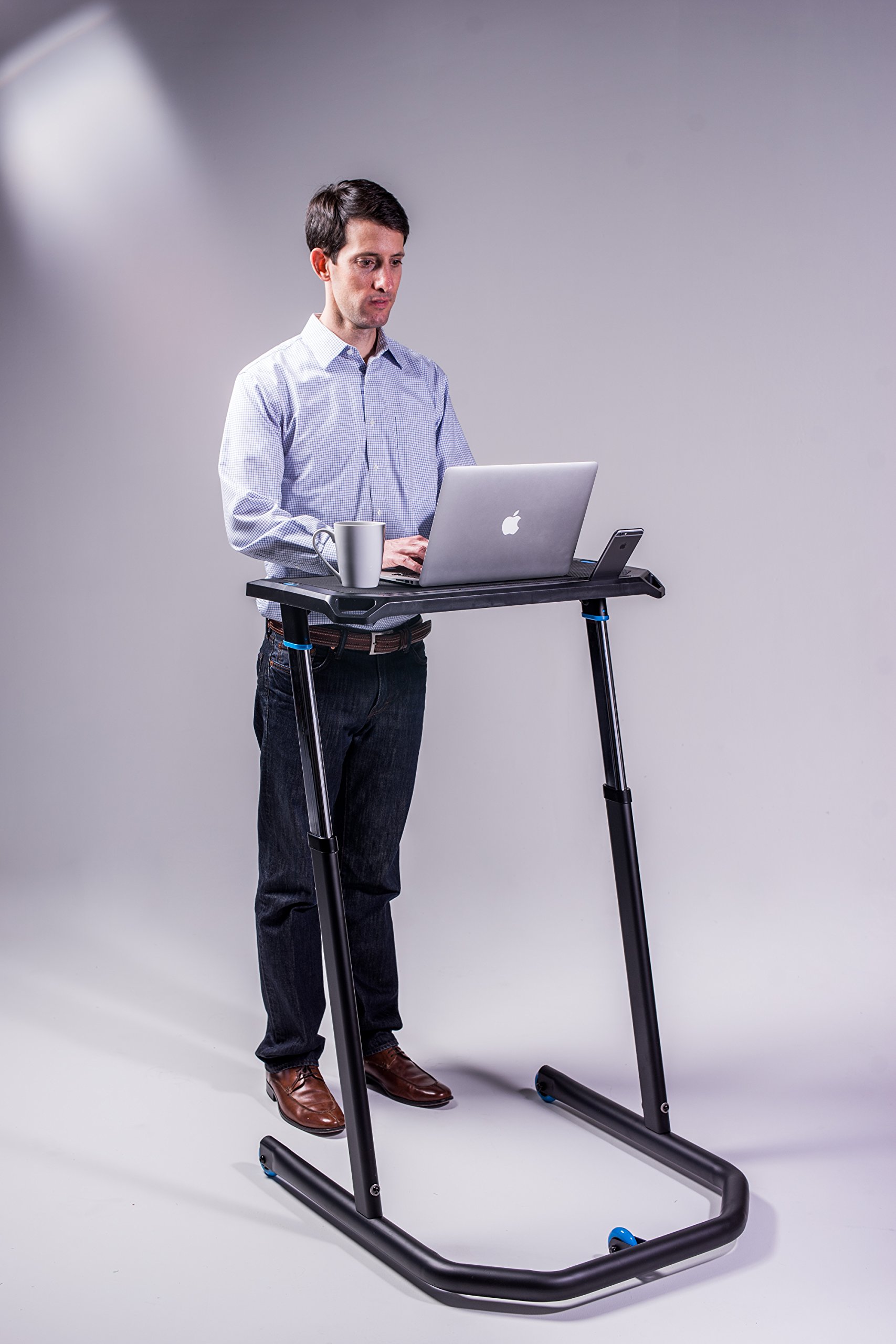 Wahoo KICKR Bike Desk - Adjustable Height Workstation for Indoor Cycling, Spin Bikes & Standing Desks | Perfect for Home Office & Workout Setup