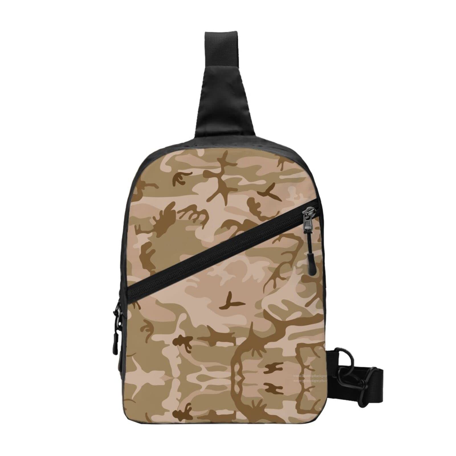 Desert Camo Sling Backpack - Foldable Chest Crossbody Shoulder Bag for Hiking, Travel & Everyday Use | Lightweight Daypack for Men & Women