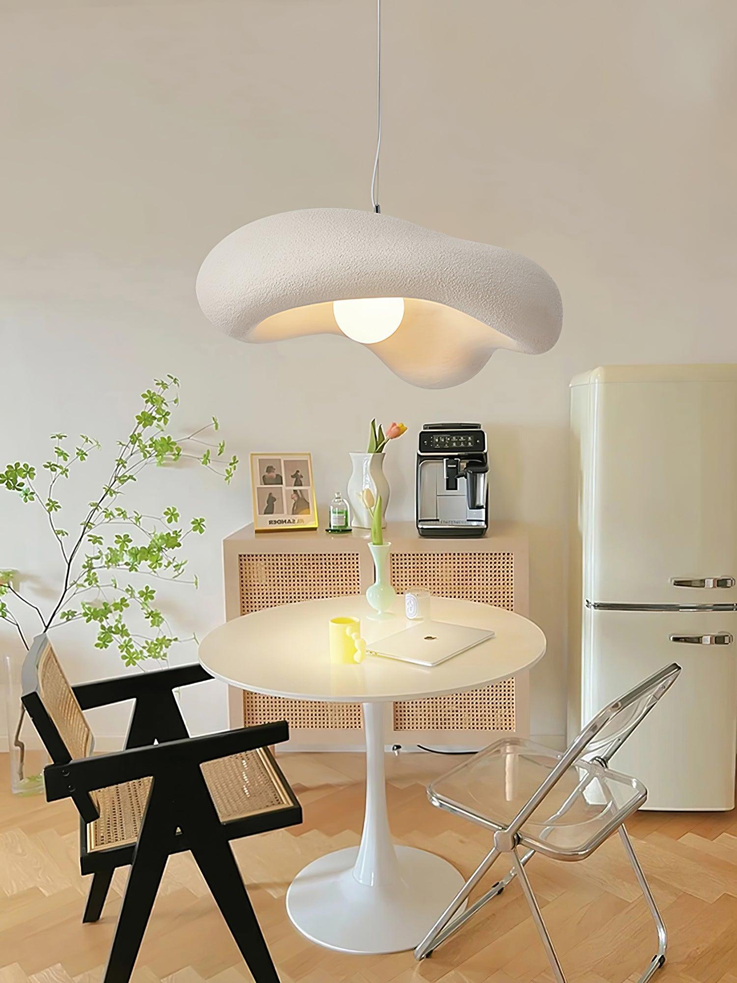 Eterna Wabi Sabi Pendant Light - Handmade Japanese Minimalist Hanging Lamp for Dining Room, Kitchen Island, or Bedroom Decor
