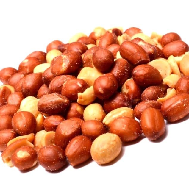 Roasted & Salted Spanish Peanuts - 1lb Bag | Crunchy Red Skin Cacahuate Snacks | Perfect for Parties, Movie Nights & Healthy On-the-Go Snacking