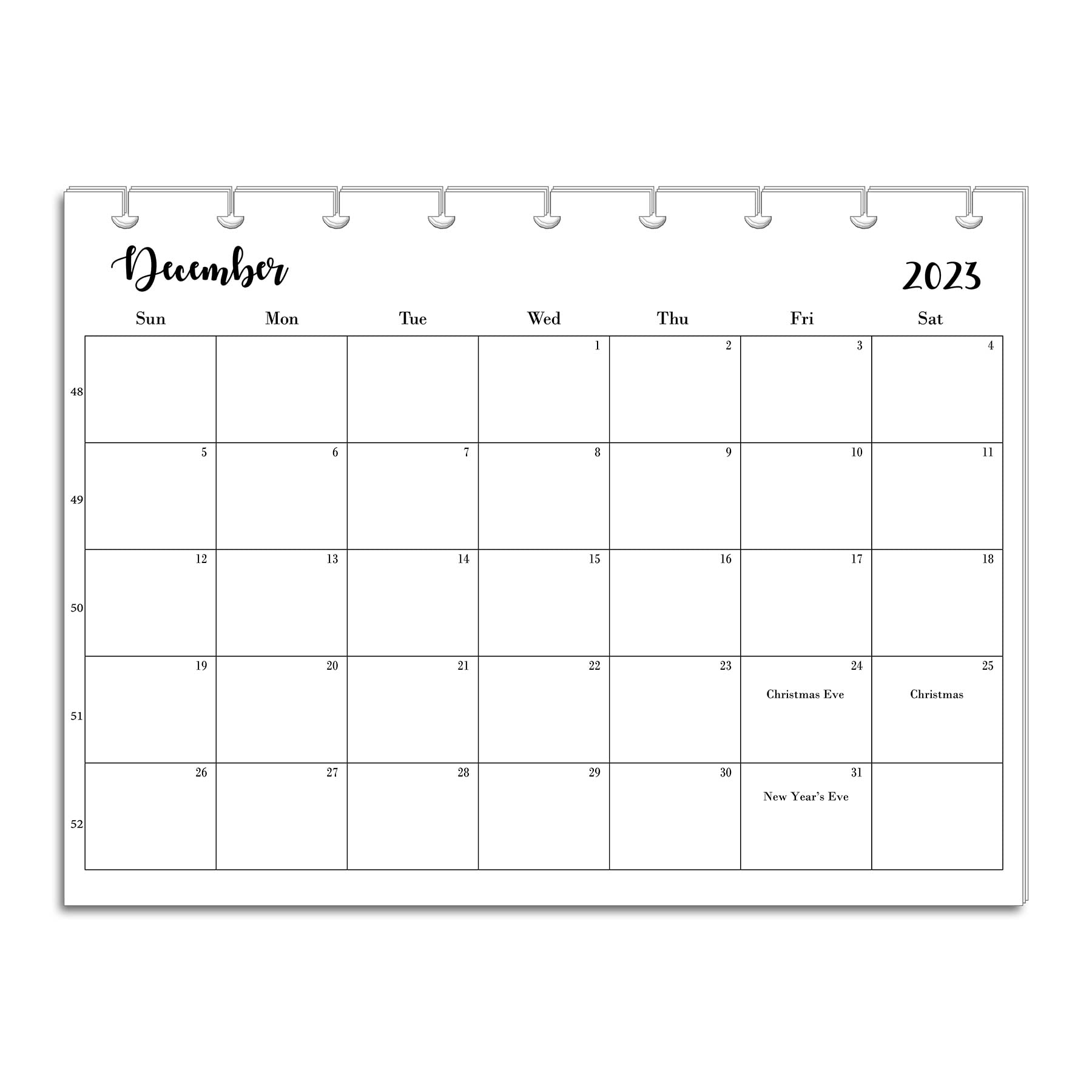 2024-2025 Monthly Planner Refills for 9-Disc Medium Planners (7x9.25 Inches) - Perfect for Home Office, School & Work Organization (Planner Sold Separately)