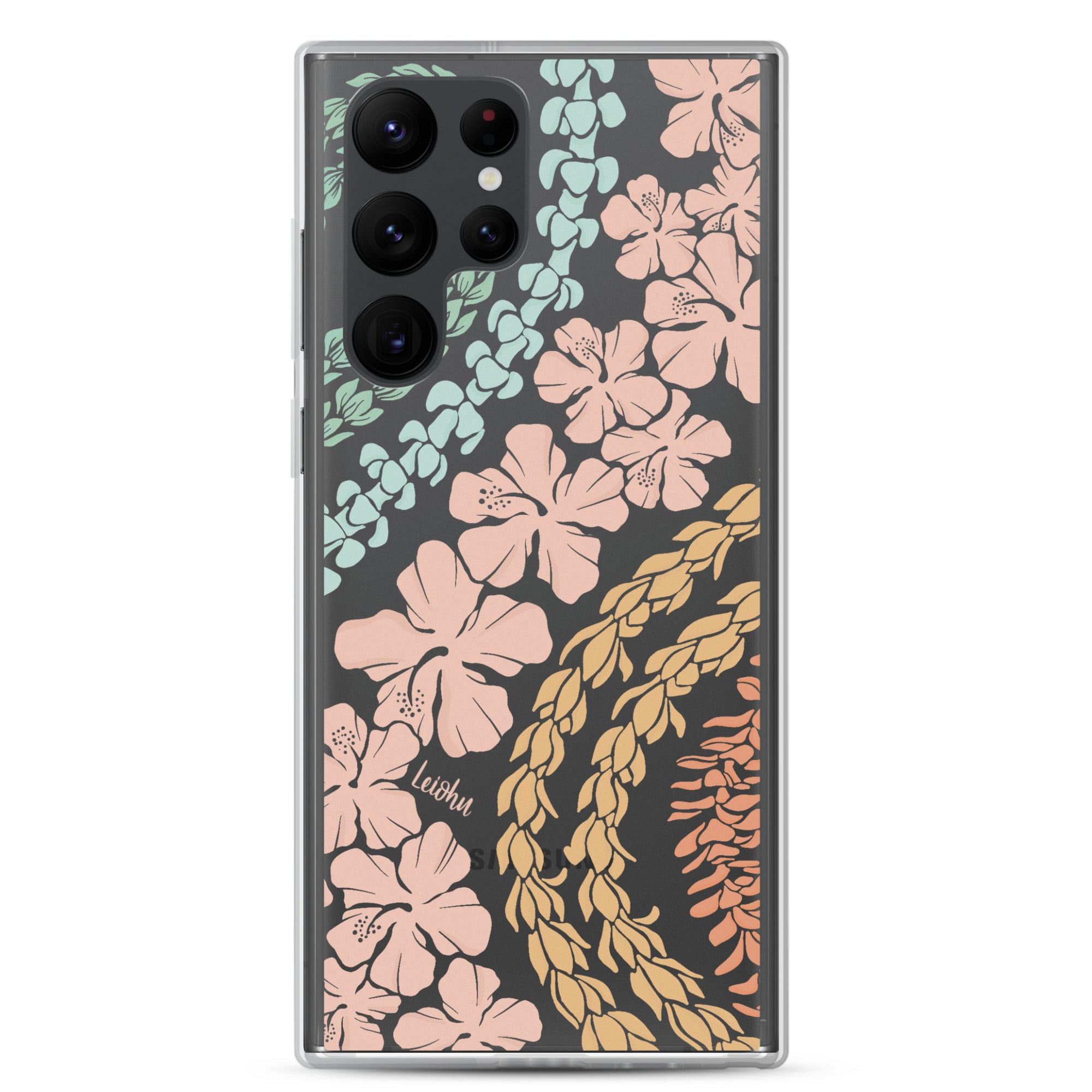 Groovy Lei Clear Protective Case for Samsung Galaxy - Slim & Durable Phone Cover for Everyday Use & Travel
