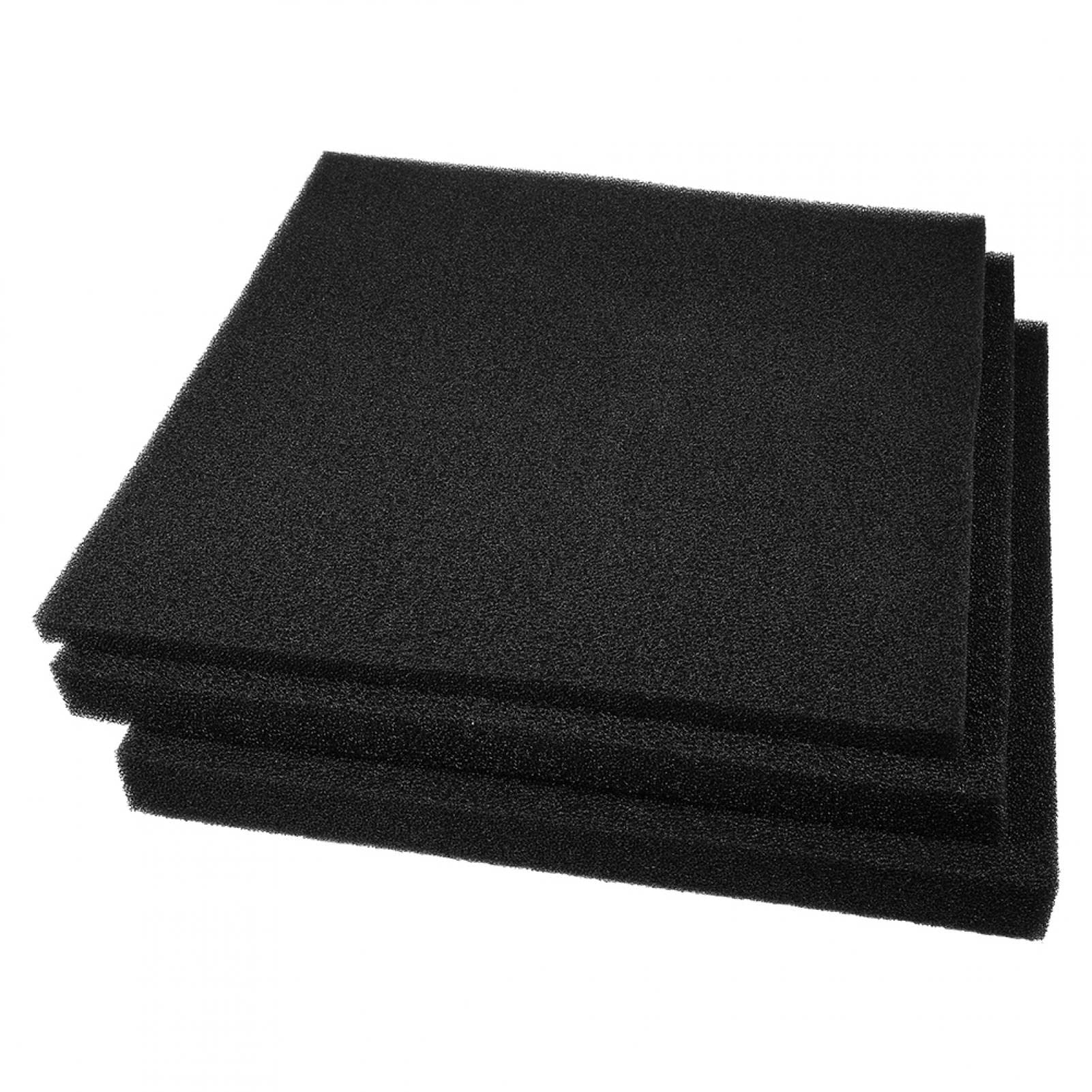 EBTOOLS Aquarium Filter Sponge - Black Bio Foam for Fish Tank Cleaning (50x50x2cm) - Removes Waste & Leftovers