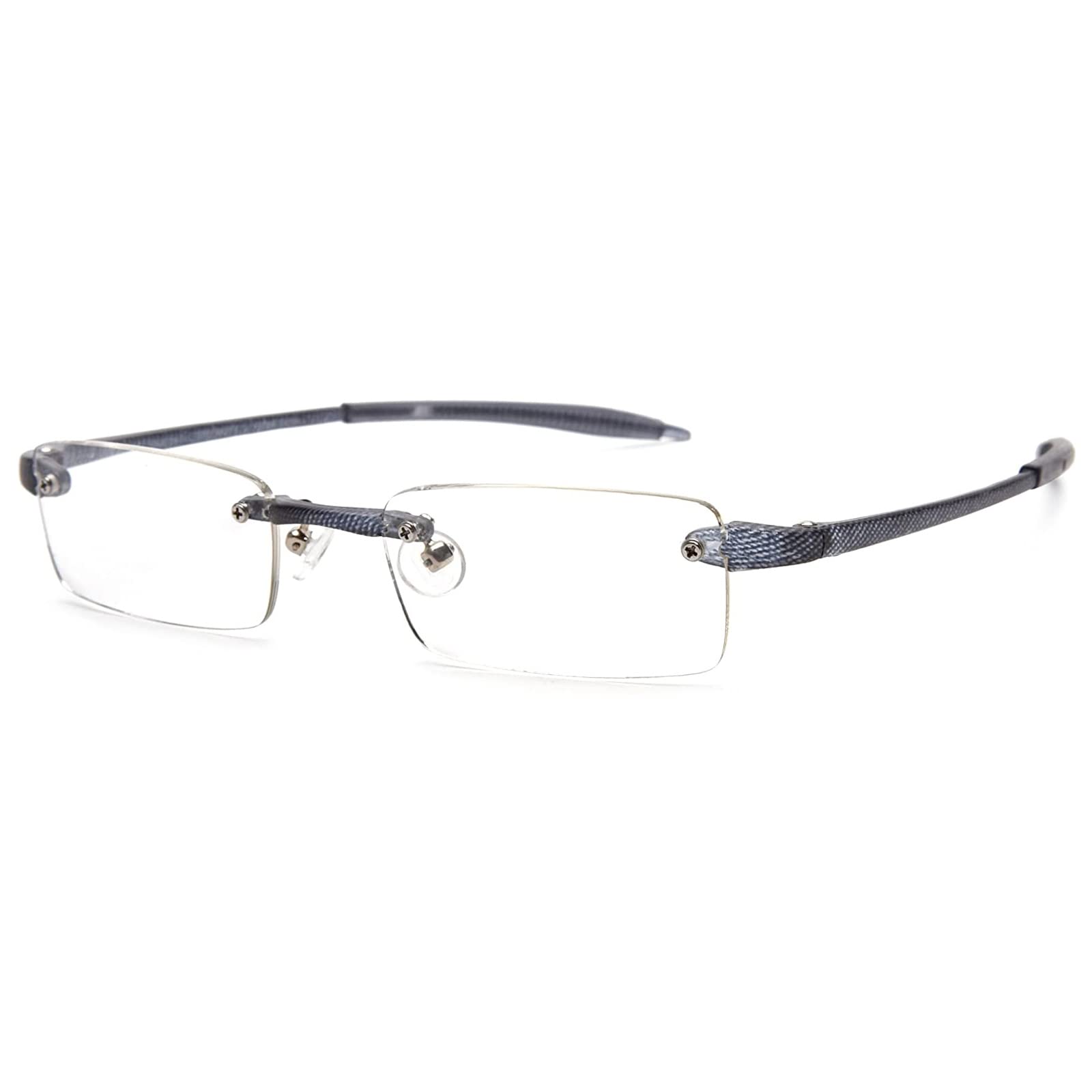 Lightweight Rimless Reading Glasses for Men and Women - VIS 1 Model - Perfect for Reading, Computer Work & Daily Use