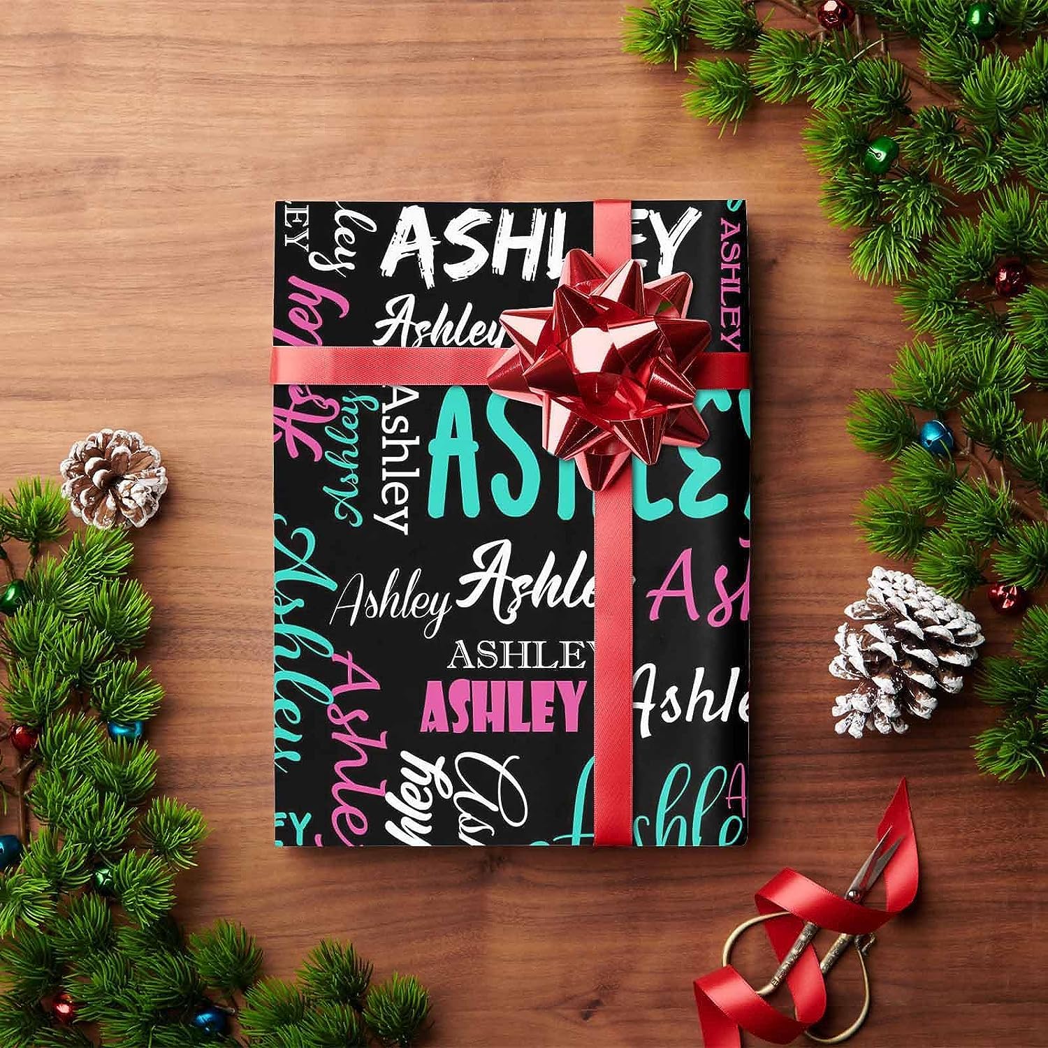 Custom Personalized Name Birthday Wrapping Paper - Funny Gift Wrap 58