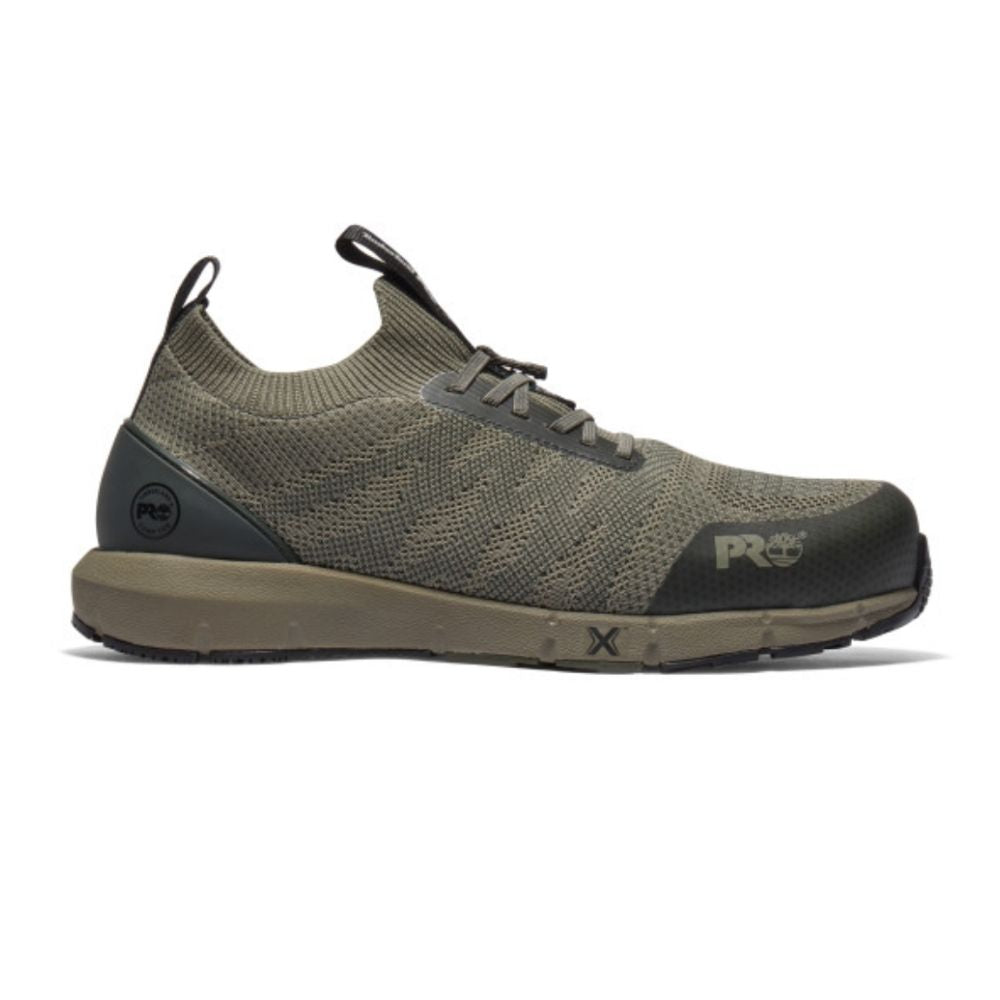 Timberland PRO Radius Knit TB0A2NKK357 Men's Athletic Composite Toe Work Shoes - Green | Lightweight & Durable Safety Footwear for Construction, Warehouse & Outdoor Work