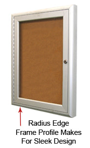 11 x 14 Inch Outdoor Enclosed Bulletin Board with Radius Edge Cabinet Corners - Weatherproof Message Board for Schools, Offices, and Community Centers