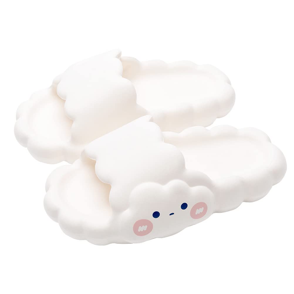TENDYCOCO Non-Slip PVC Bath Slippers for Women & Men - Cartoon Cloud Design, Comfortable Shower Sandals for Bathroom, Pool, Spa & Indoor Use