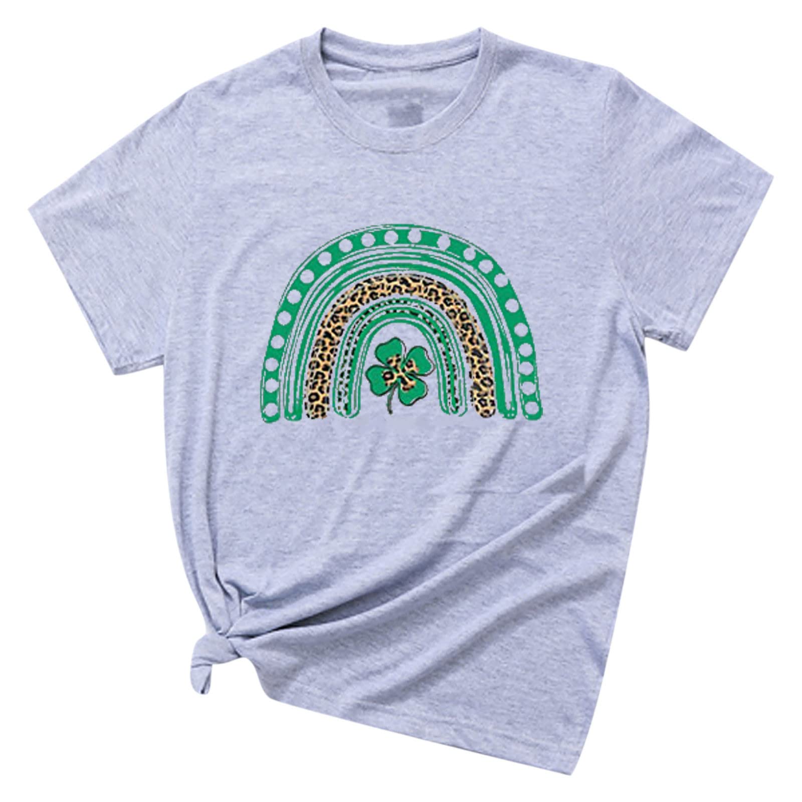 Women's Short Sleeve St. Patrick's Day Graphic T-Shirt - Loose Fit Casual Basic Tee for Summer - Perfect for Irish Festivals, Casual Outings & Everyday Wear