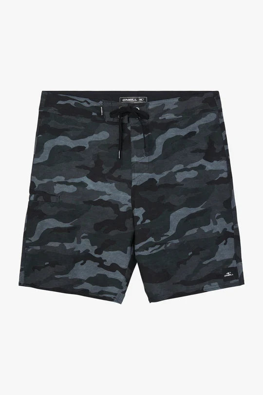 O'Neill Kids Hyperfreak Boys Swim Shorts - Black Camo Print | Quick-Dry Swim Trunks for Beach, Pool & Water Sports
