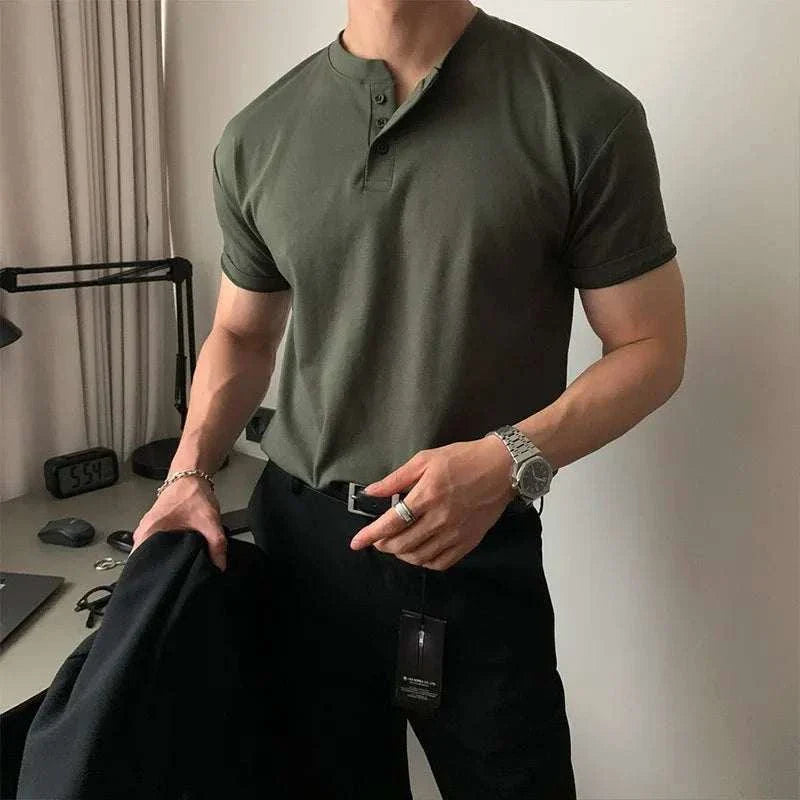 Antonio's Smart Casual Summer T-Shirt for Men - Breathable Cotton Short Sleeve Shirt for Office, Travel & Outdoor Activities