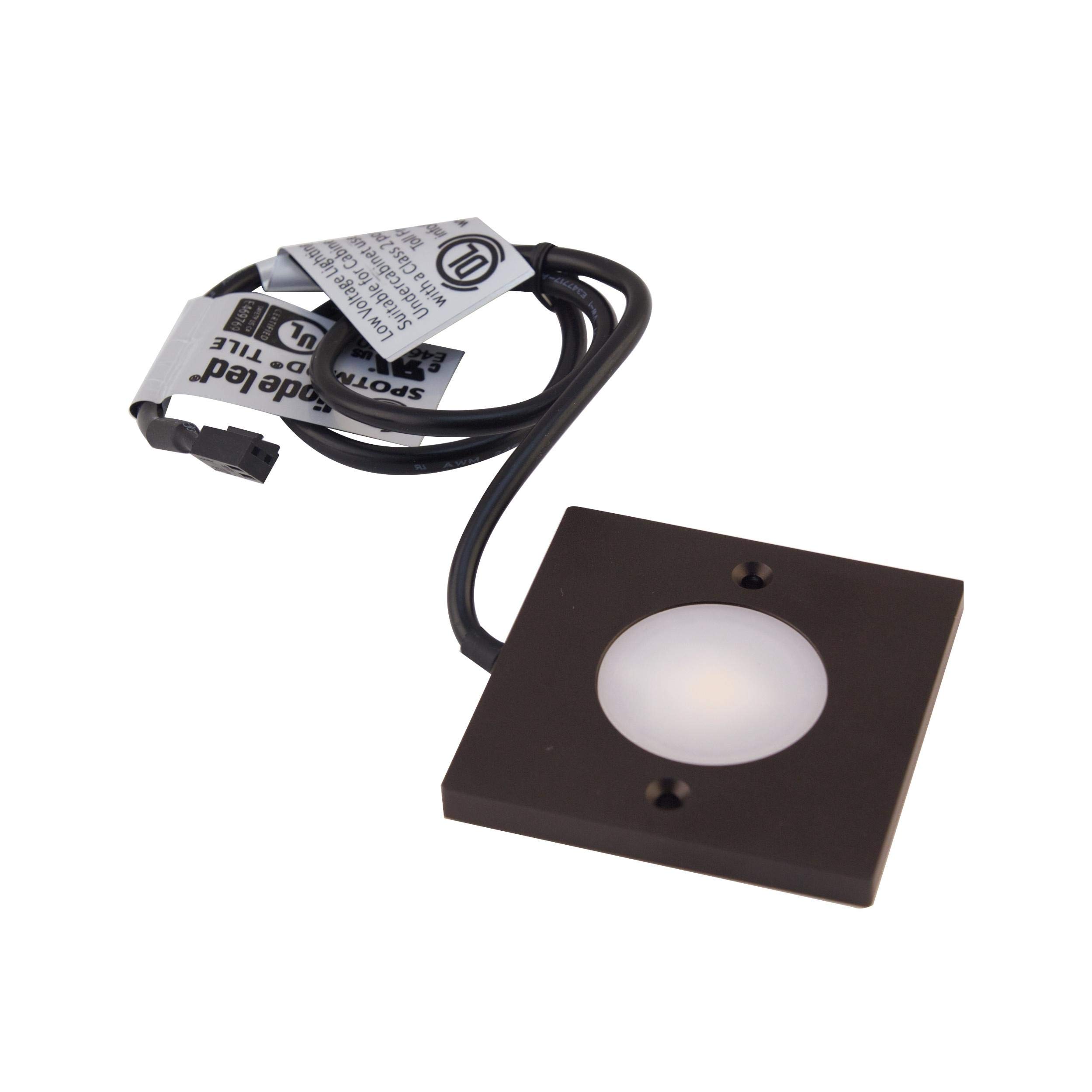 SPOTMOD Tile LED Fixture in Bronze Finish - 4000K Natural White Light - Perfect for Kitchen, Bathroom & Commercial Spaces