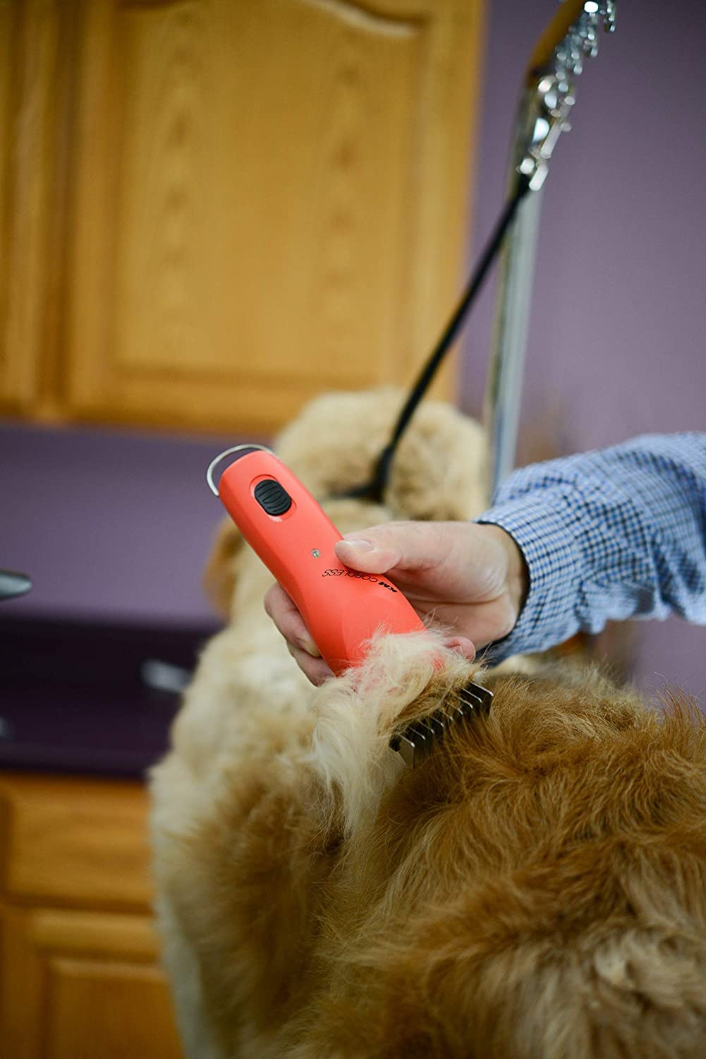 WAHL Professional Stainless Steel Pet Clipper Guide Comb - Detachable #0 Blade, 5/8 Inch Cutting Length (3375-100) for Dogs & Cats - Grooming, Trimming & Styling at Home or Salon