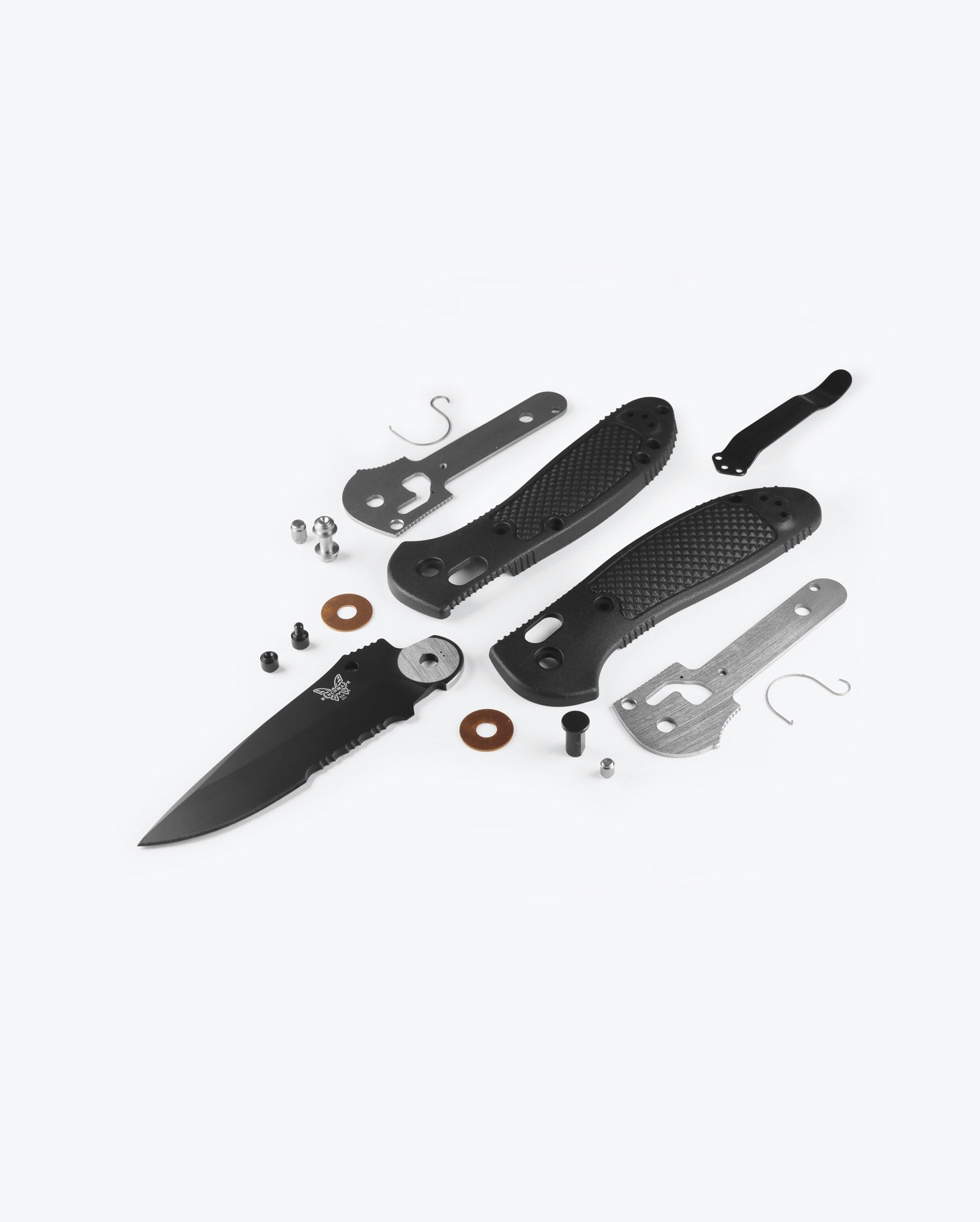 Benchmade Griptilian Folding Knife - Black Grivory Handle, Drop Point Blade - EDC, Camping, Hunting & Outdoor Survival Tool