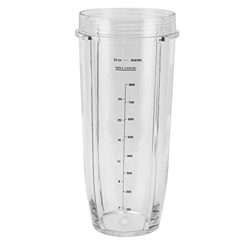 Replacement 32oz Cup for Nutri Ninja Blender Auto iQ - Compatible with BN401, BL450, BL455, BL456, BL480, BL490, BL640, BL680 - Durable 32 Ounce Blender Cup for Smoothies, Juices & Meal Prep