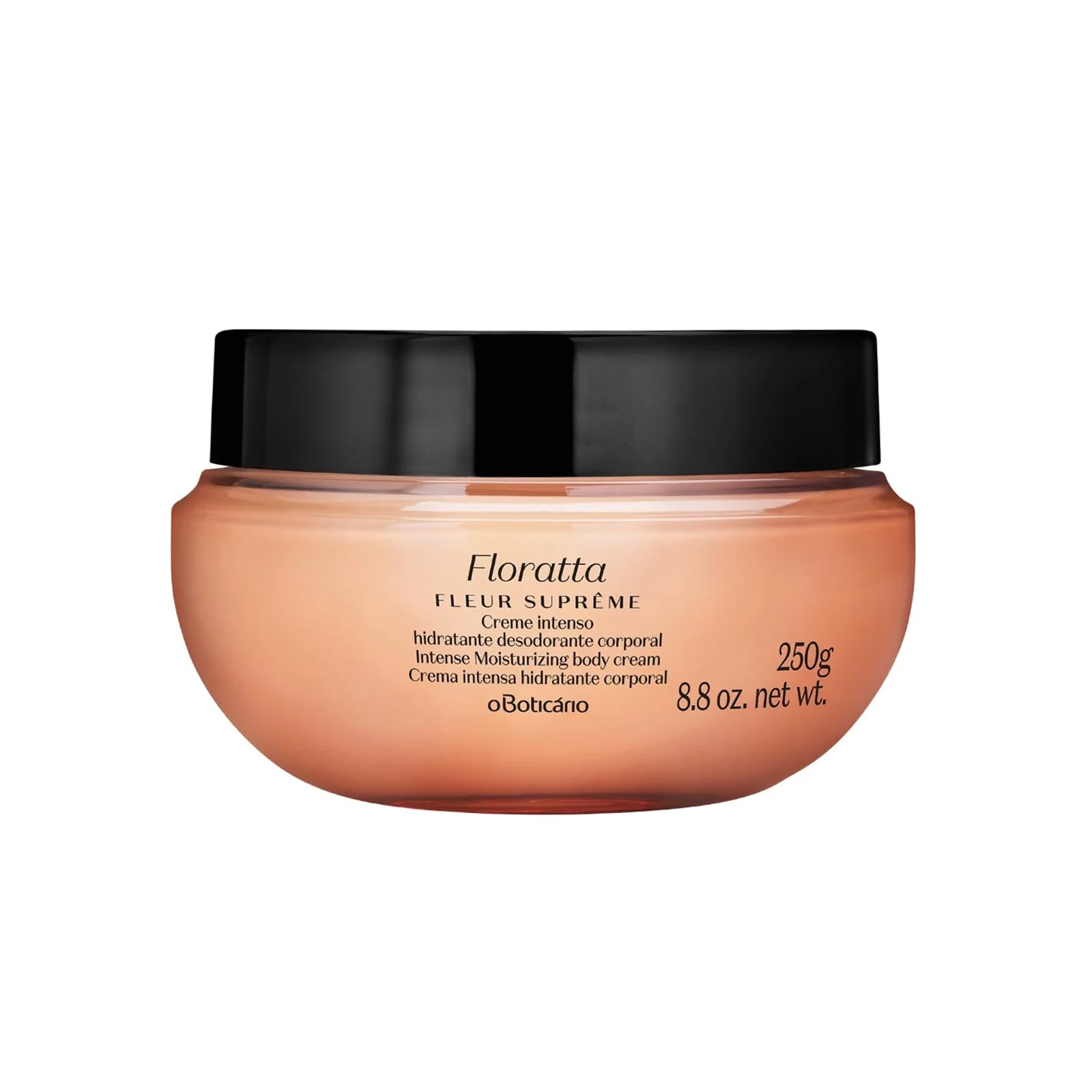 O Boticário Floratta Fleur Supreme Satin Body Cream - 24H Hydrating Fragranced Body Butter for Dry Skin, 8.8 oz | Long-Lasting Moisture & Luxurious Scent for Daily Skincare & Special Occasions