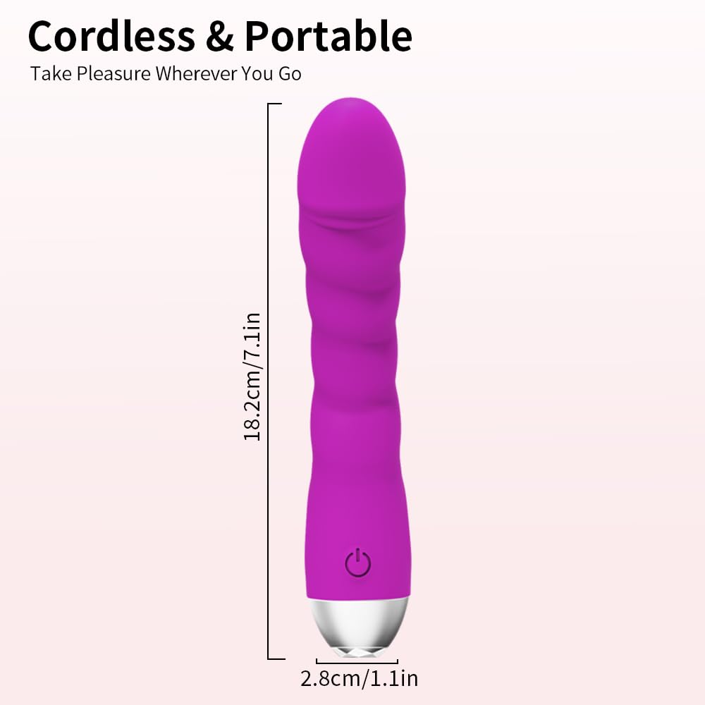 Realistic G-Spot Vibrator with 10 Vibration Modes & Heating Function - Purple Adult Sex Toy for Women & Couples - Clitoral, Nipple & Vaginal Stimulation - Perfect for Solo Play & Romantic Nights