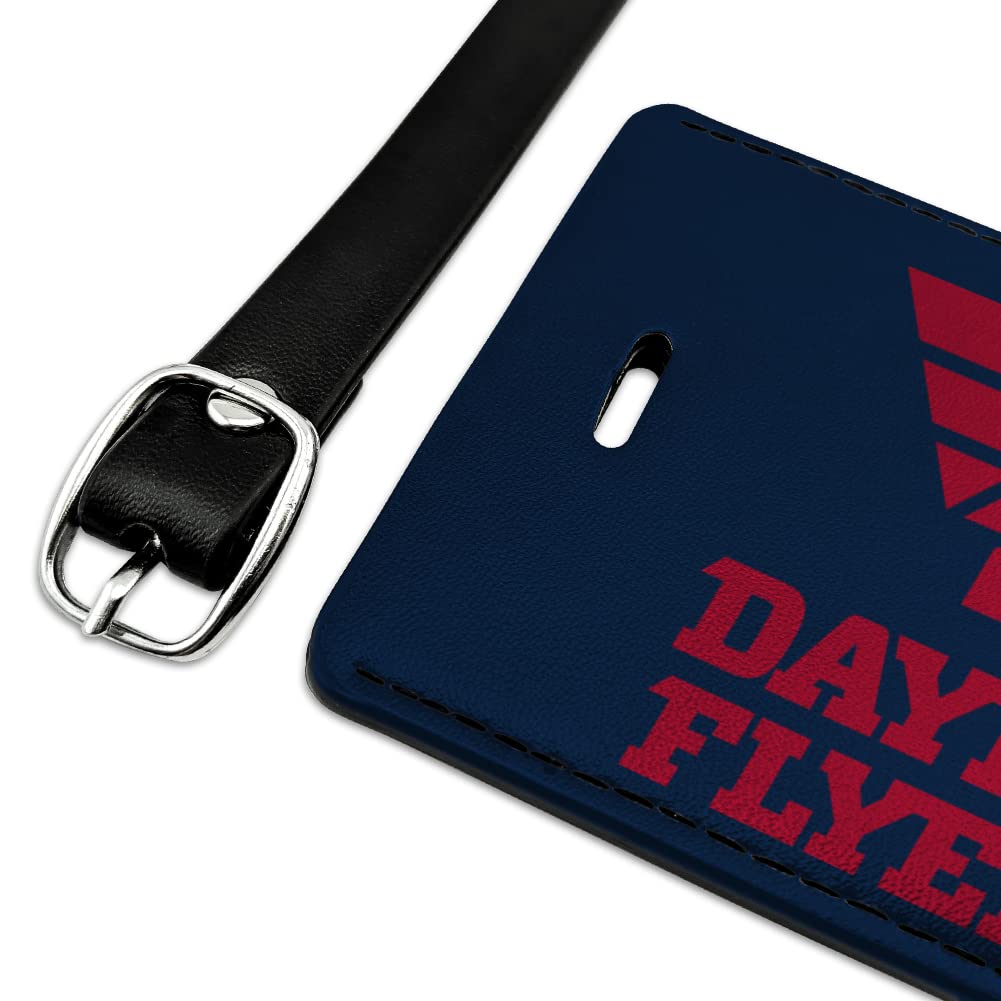 University of Dayton Genuine Leather Luggage Tag - Rectangle Secondary Carry-On ID Tag for Travel, Suitcases & Backpacks | Durable & Stylish Travel Accessory