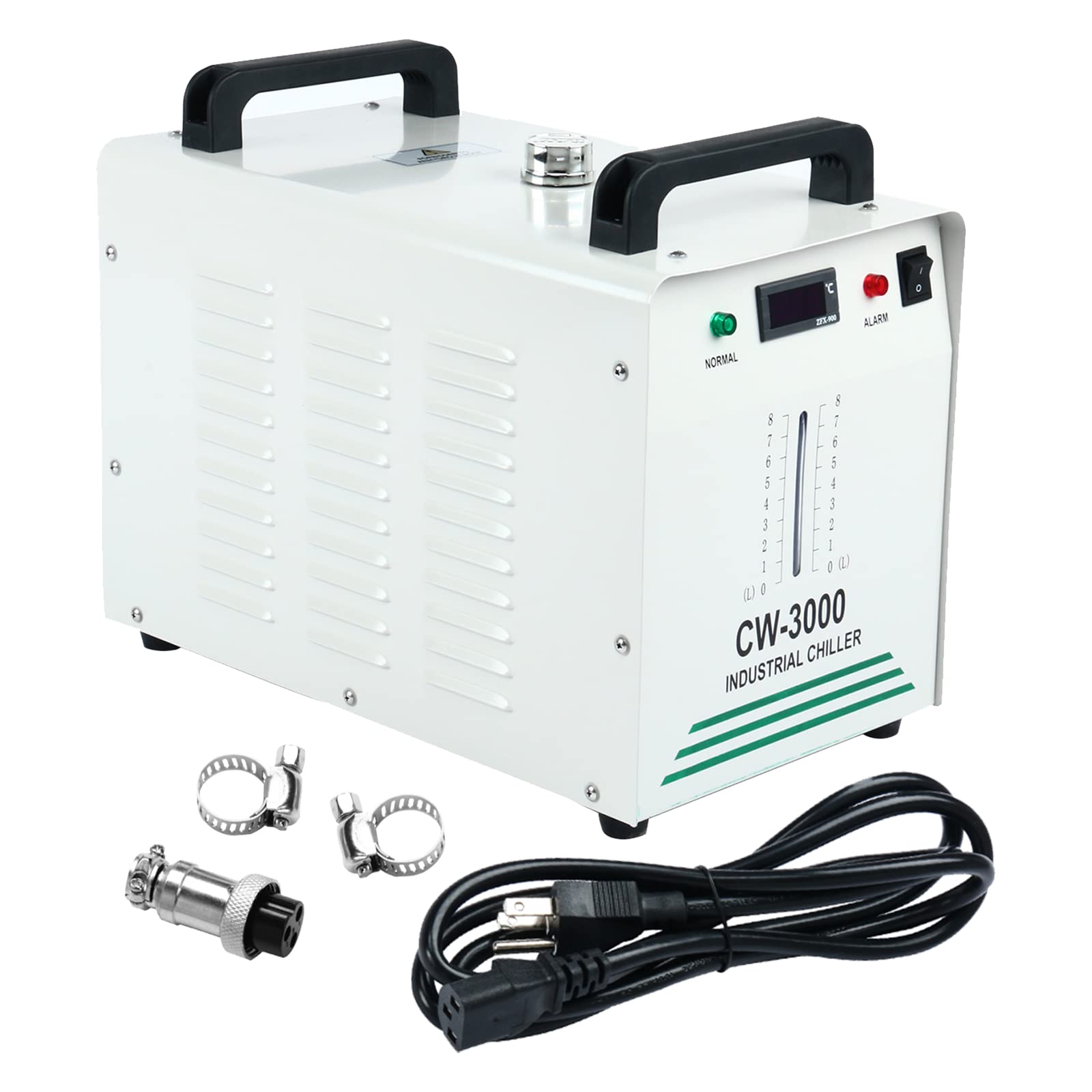 DasMarine CW-3000 8L Industrial Water Chiller - 110V Thermolysis Cooling System for 60W/80W Laser Engraving Machines | Efficient Water Cooling Equipment for Laser Cutting & Engraving Workshops