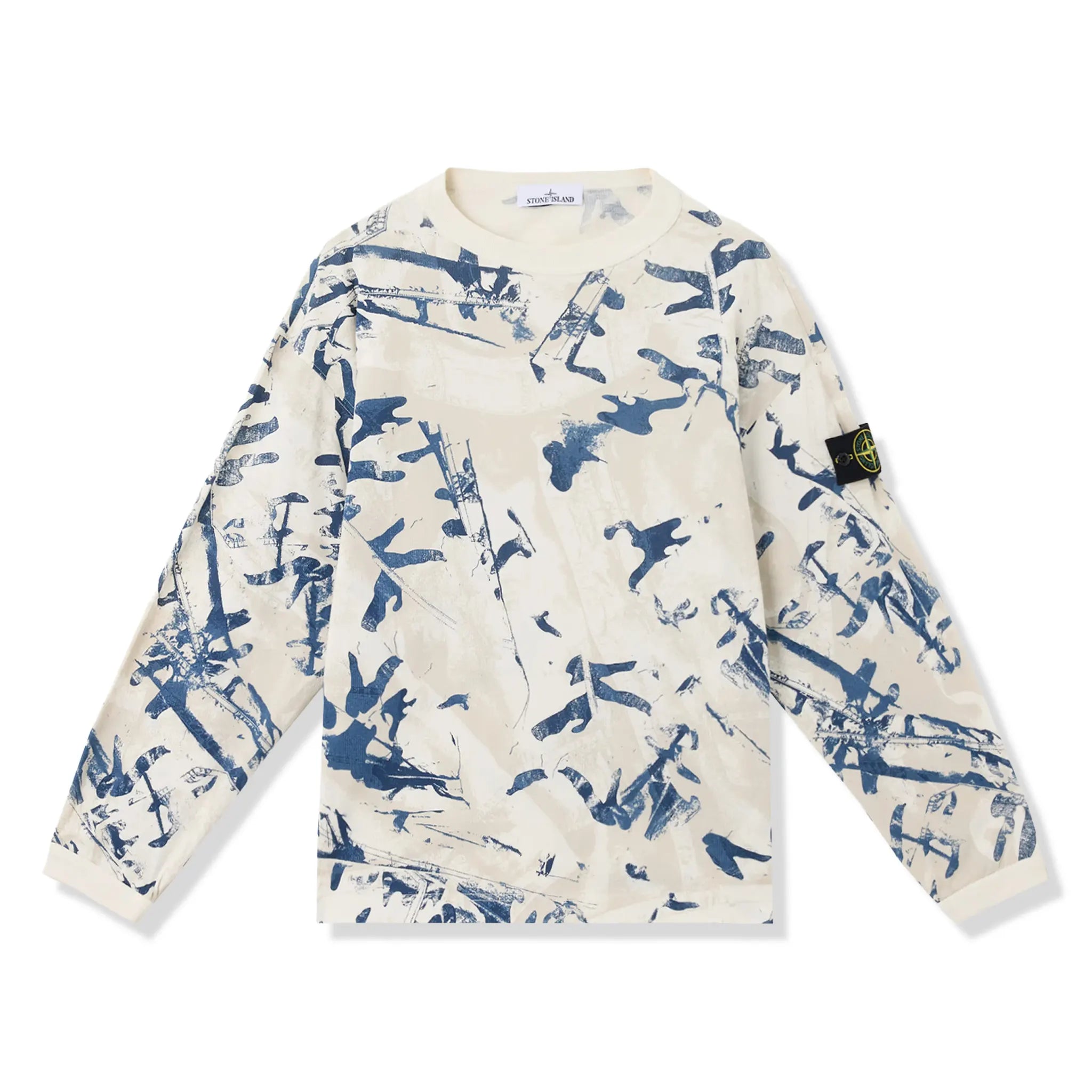 Stone Island Camouflage Textured Desert Sweatshirt for Men - Military Style Pullover Hoodie for Outdoor Adventures & Urban Streetwear