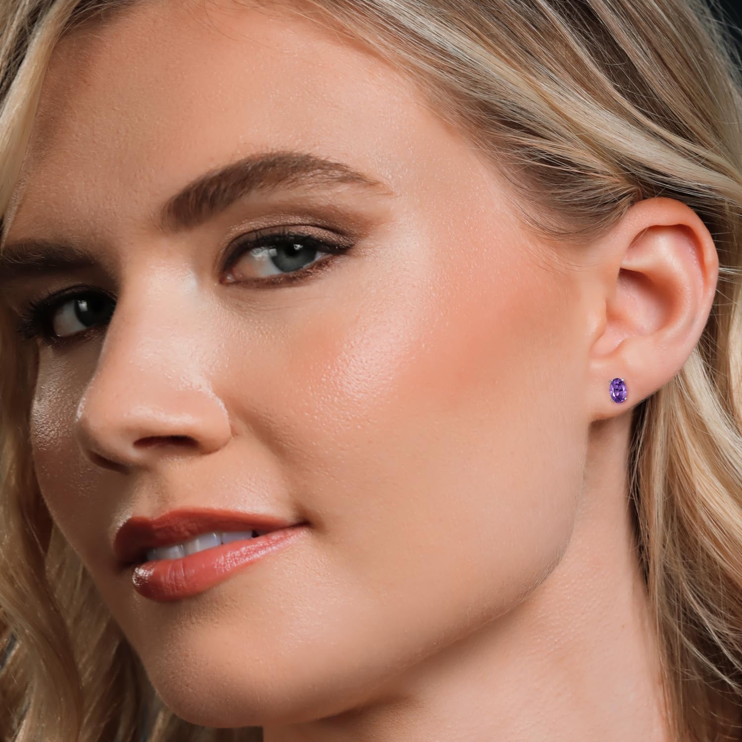 14K Gold Oval Gemstone Birthstone Stud Earrings for Women & Men | 6X4MM Oval Cut | Fine Jewelry Gifts for Her, Mom, Wife | Perfect for Everyday Wear, Birthday & Anniversary Gifts