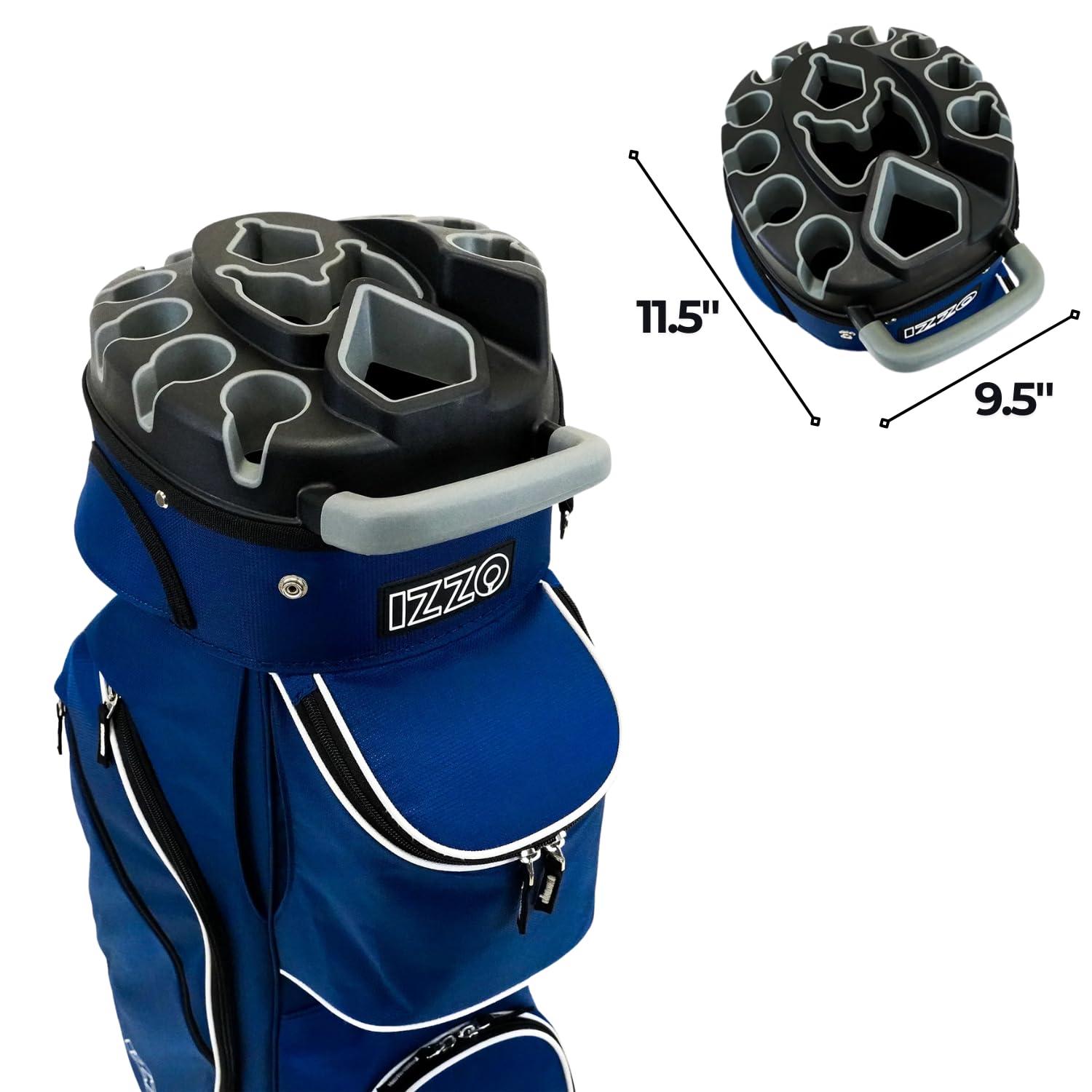 Izzo Vault Bag - Premium Golf Stand Bag with 14-Way Divider & Comfortable Dual Strap - Perfect for Golfers, Travel & Outdoor Sports