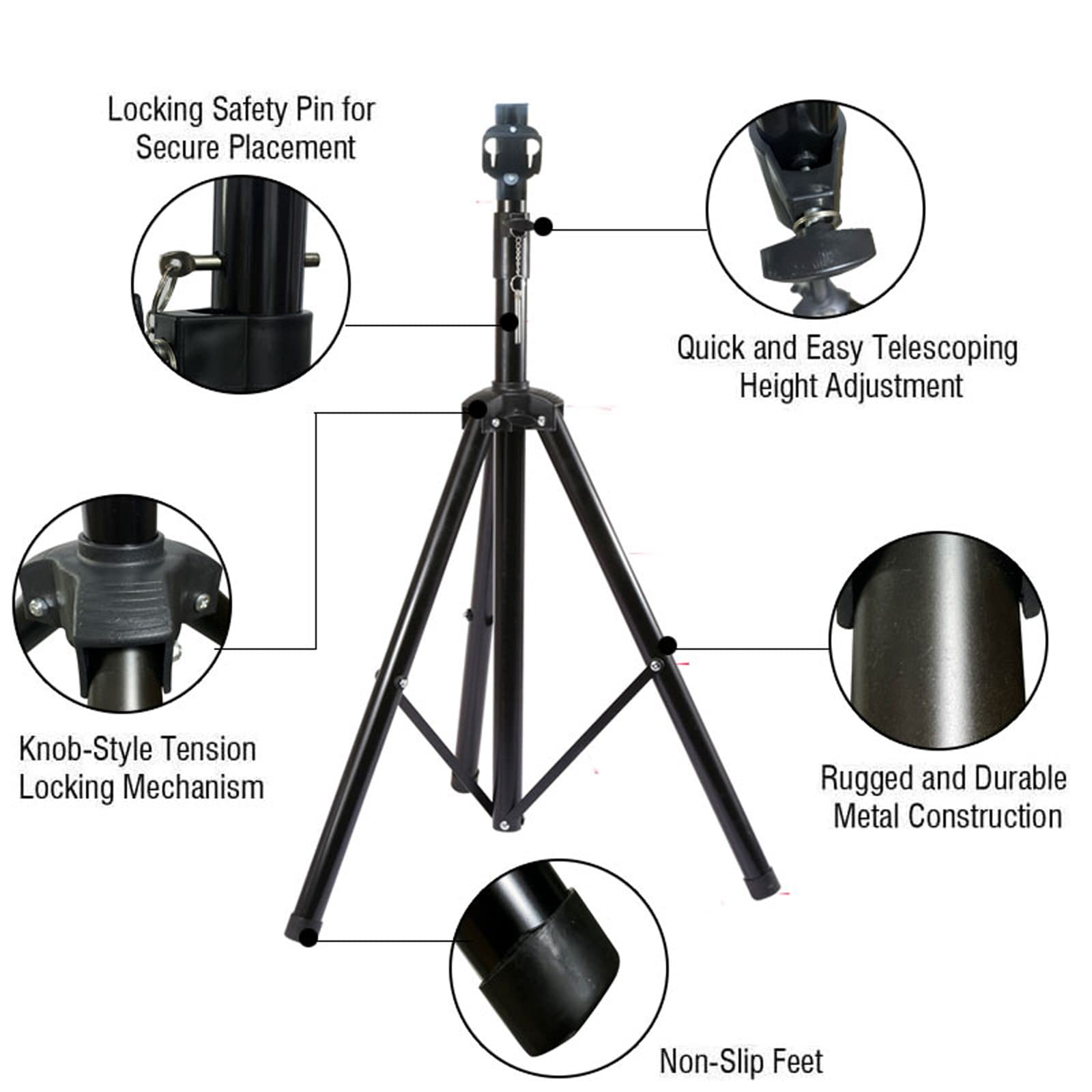 3D Hologram Fan Stand with Adjustable Height (39.4-69 Inch) - Heavy Duty 150lbs Capacity Base for Holographic Displays - Perfect for Retail Stores, Trade Shows & Event Marketing