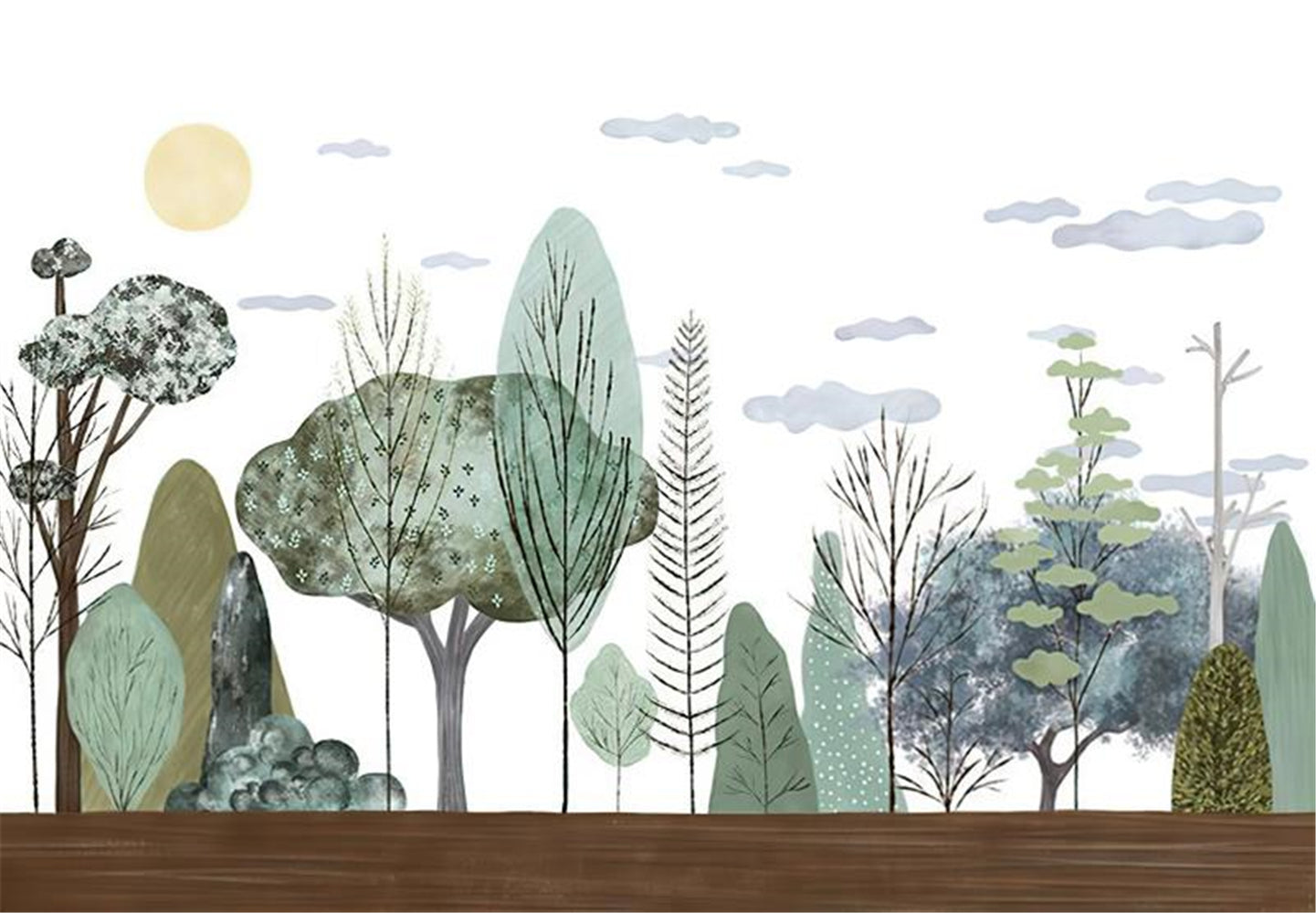 Sunlit Forest Serenity Peel and Stick Wallpaper - Nature Inspired Self-Adhesive Wall Mural for Bedroom, Living Room & Office Decor - Easy to Install Removable Wallpaper for Home Renovation