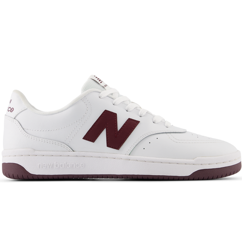 New Balance BB80 Unisex Sneakers - White/Maroon Athletic Shoes for Men & Women | Perfect for Running, Gym Workouts & Casual Wear