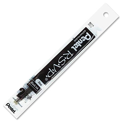 Pentel® R.S.V.P.® Ballpoint Pen Refills - 0.7mm Fine Point Black Ink (Pack of 2) - Perfect for Office, School & Everyday Writing Needs