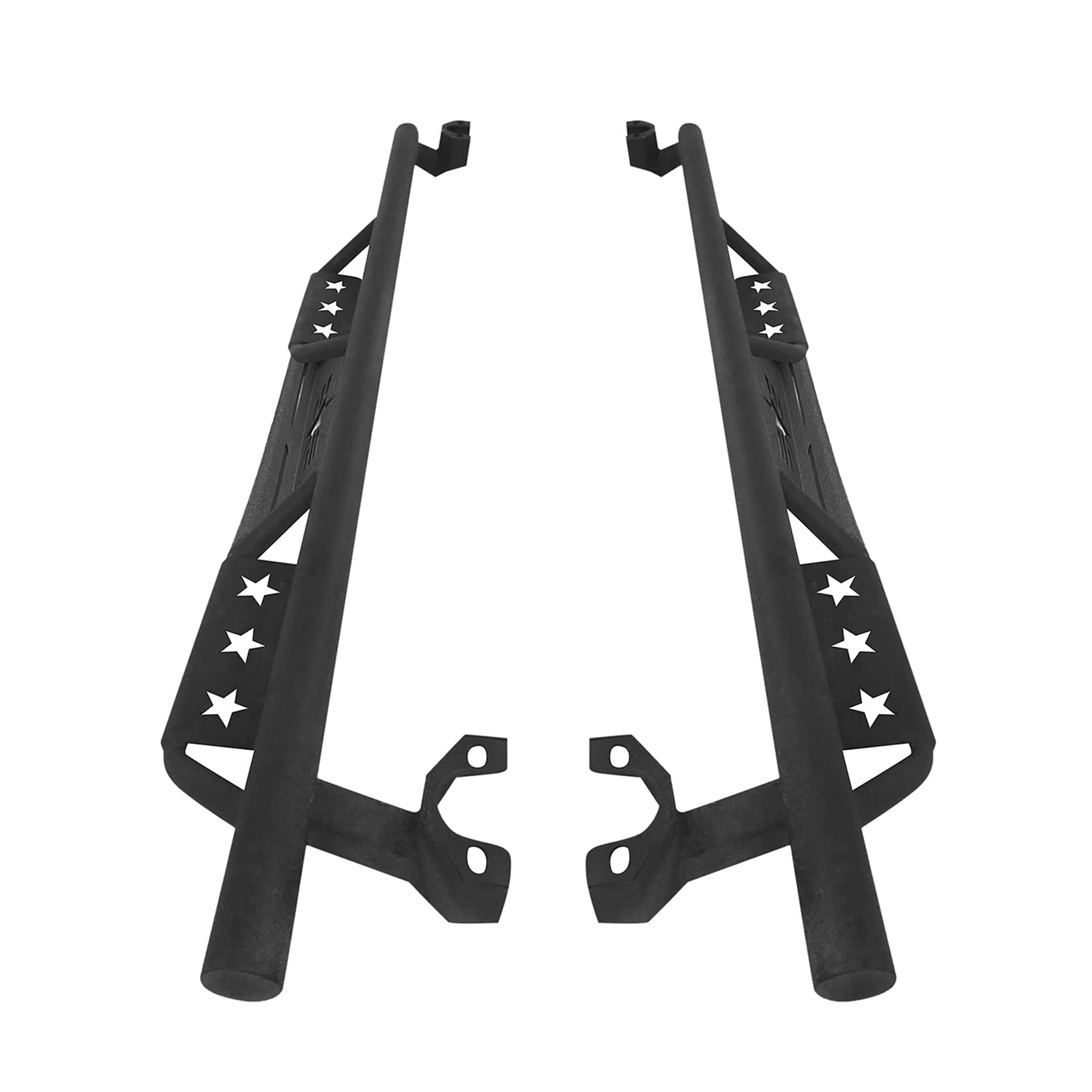Hooke Road Wrangler JK Running Boards for 2007-2018 Jeep Wrangler JK Unlimited 4 Door - Heavy Duty Side Steps Nerf Bars with Anti-Slip Surface | Perfect for Off-Roading, Daily Commuting & Enhanced Vehicle Access