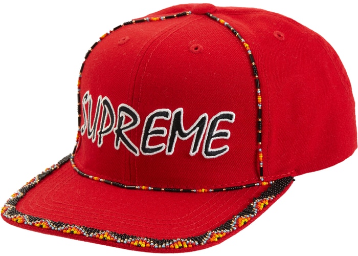 Red Beaded 6-Panel Baseball Cap - Stylish Adjustable Hat for Men & Women - Perfect for Sports, Outdoor Activities and Fashion Accessories