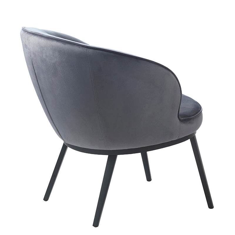 GAIN Lounge Chair - Modern Steel Grey Accent Chair for Living Room, Bedroom & Office - Comfortable Reading & Relaxation Chair with Sturdy Frame