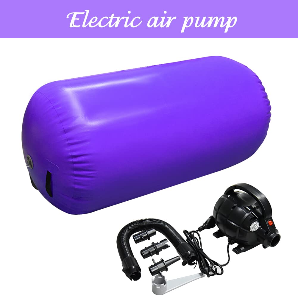 Inflatable Air Barrel Back Roller Tumbling Mat with Electric Pump - Gymnastic Equipment for Home Gym, Cheerleading & Yoga - Perfect for Exercise, Stretching & Fitness Training