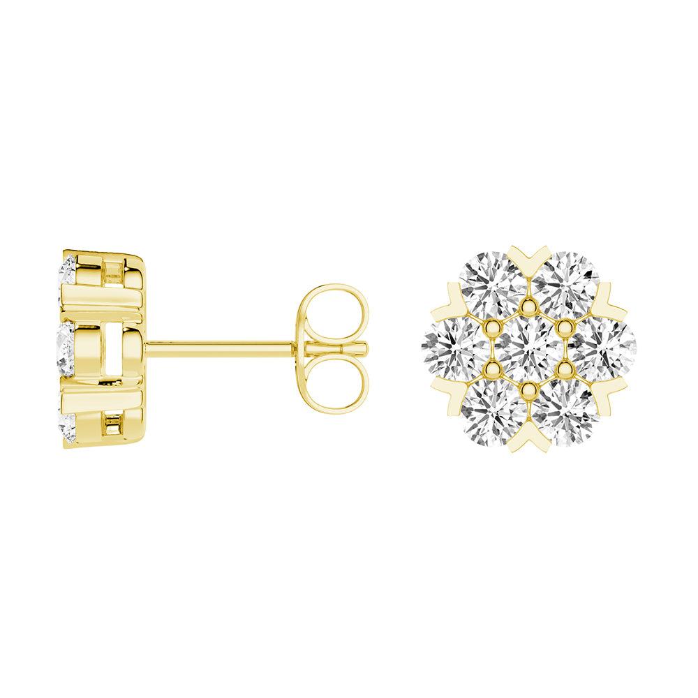Classic Cluster Flower Moissanite Earrings for Women | Elegant Wedding, Anniversary & Party Jewelry Gift | Hypoallergenic & Durable
