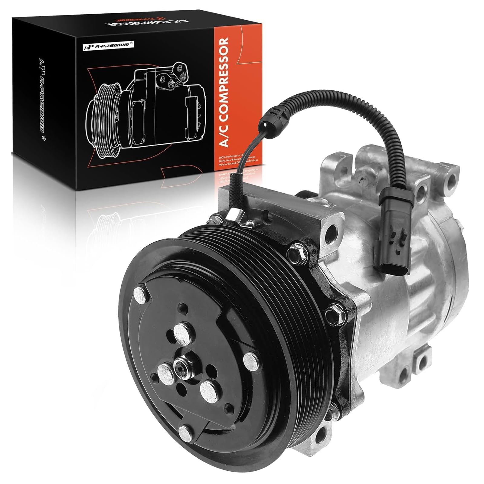 Premium AC Compressor with Clutch for Dodge Dakota/Ramcharger/Durango/Ram 1500-4000 Series - Replacement Part for Smooth Cooling Performance - Ideal for Hot Weather & Long Road Trips