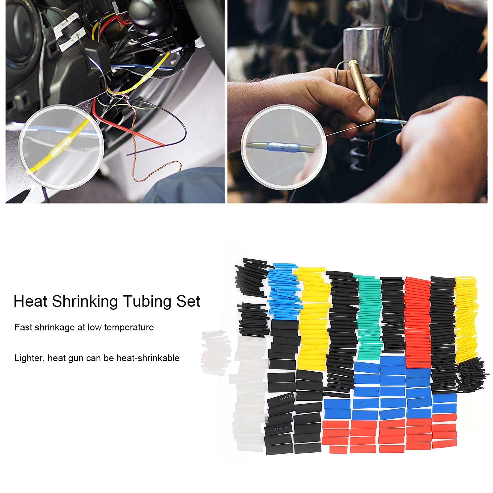 580Pcs Waterproof Heat Shrink Tube Set - 2:1 Shrink Ratio, High Strength Nylon Tubing for Electrical Wiring, Circuit Protection & DIY Projects - Perfect for Automotive, Marine & Home Electronics Repair