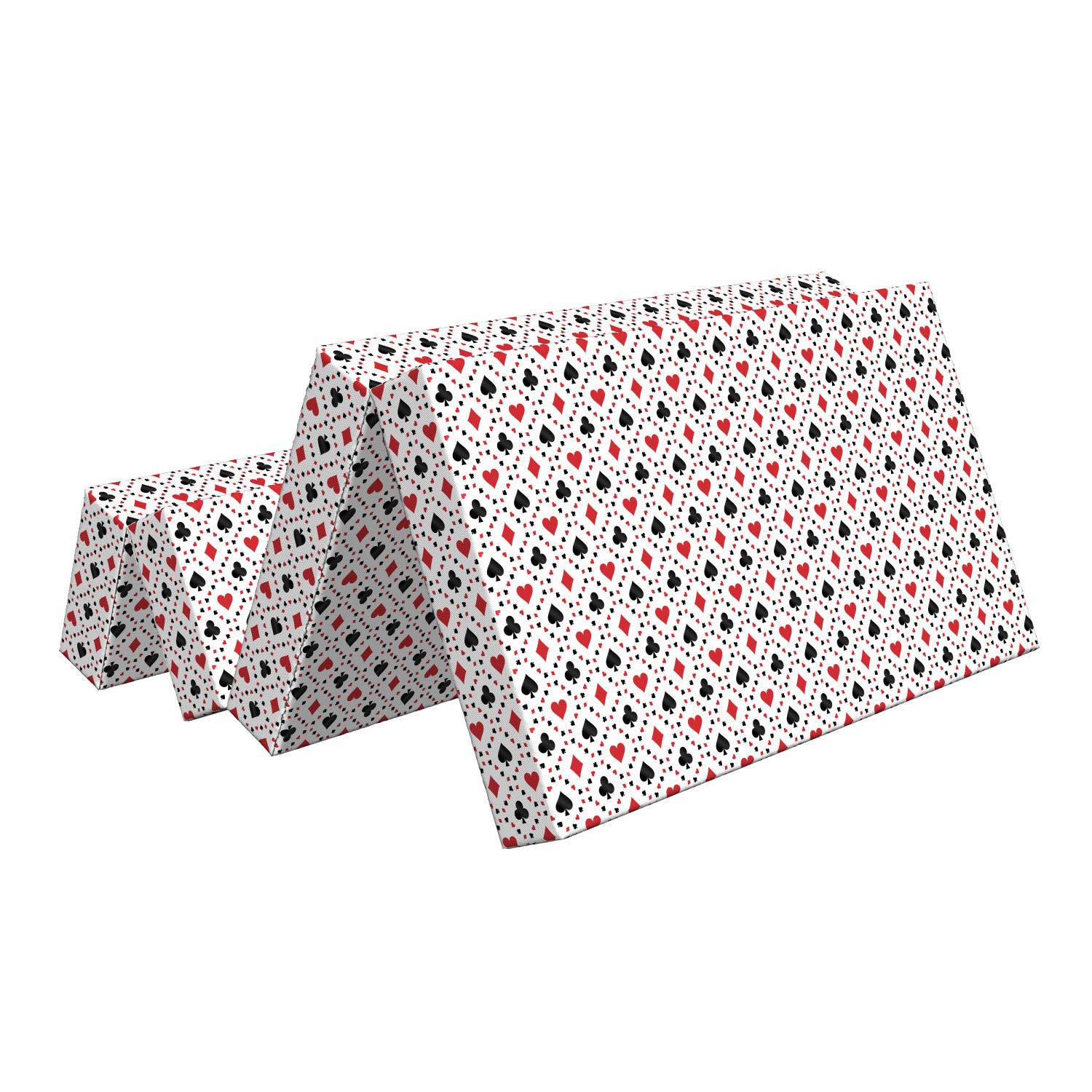 Ambesonne Red Black Foldable Mattress - 78.7