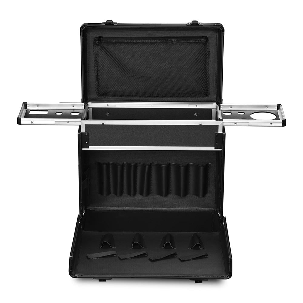 Professional Rolling Hair Stylist Case with Appliance Holder - Portable Barber Organizer for Salon & Travel - Perfect for Hairstylists, Barbers & Mobile Beauty Professionals