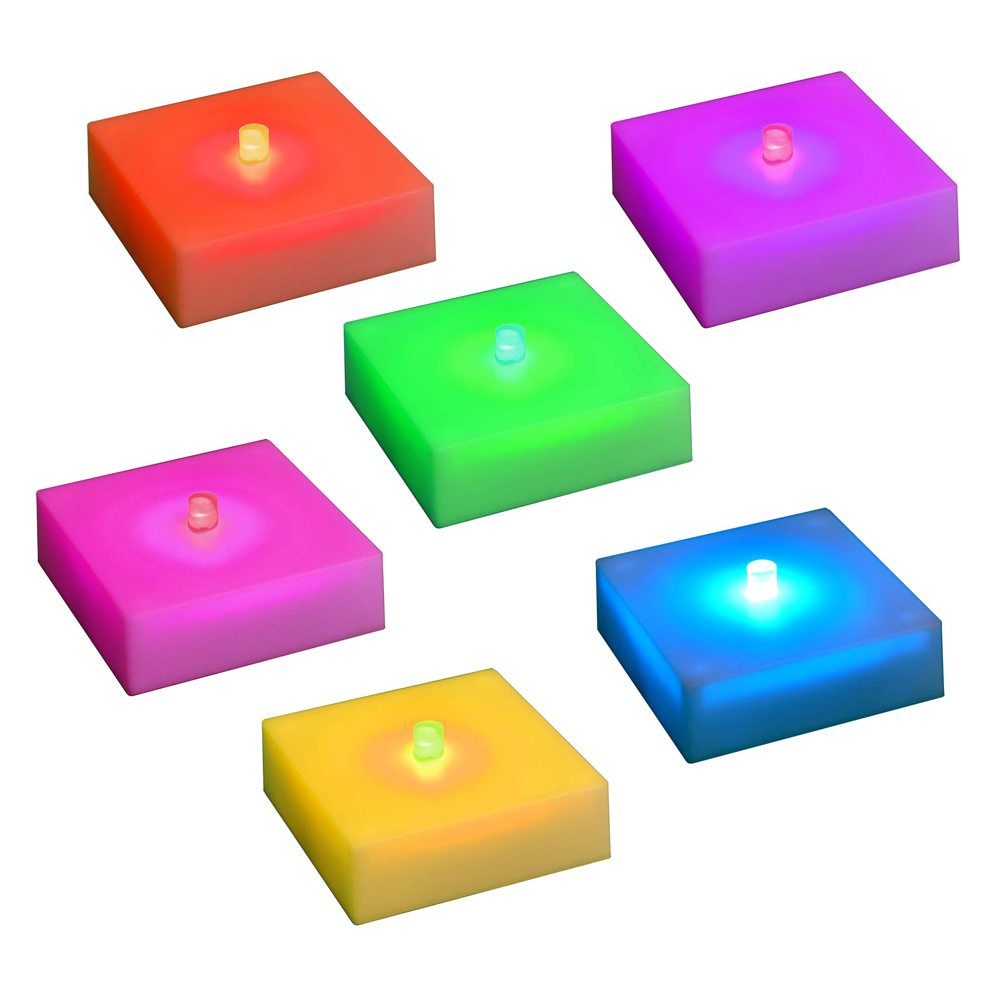 LumaBase Battery Operated LED Lights with Timer, 16 Color Changing Remote Control - Set of 6 for Bedroom, Party, Christmas, Wedding & Home Decor