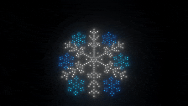 400 Drones for Stunning Snowflake Animation Light Shows – Perfect for Christmas, Weddings, and Outdoor Events